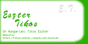 eszter tikos business card